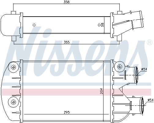 NISSENS Ladeluftkøler 96701 for FIAT