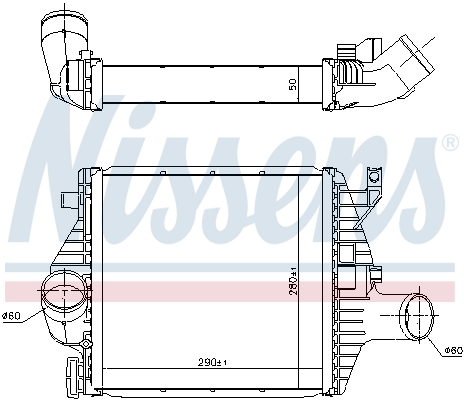 NISSENS Ladeluftkøler 96894 for MERCEDES-BENZ