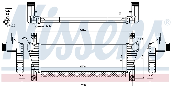 NISSENS Ladeluftkøler 961581 for FORD USA FORD