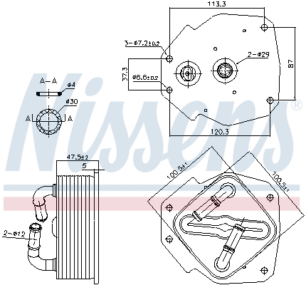 NISSENS Oliekøler, motorolie 91418 for MAZDA