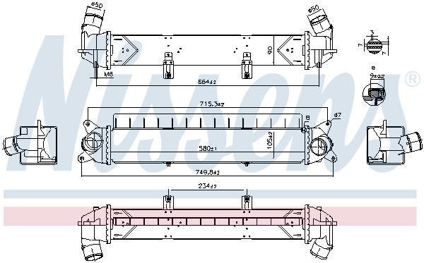 NISSENS Ladeluftkøler 961241 for HYUNDAI