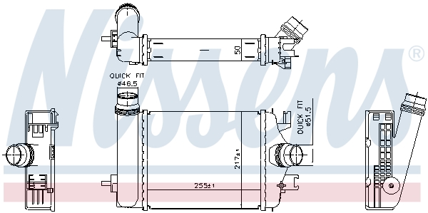 NISSENS Ladeluftkøler 961313 for MITSUBISHI RENAULT