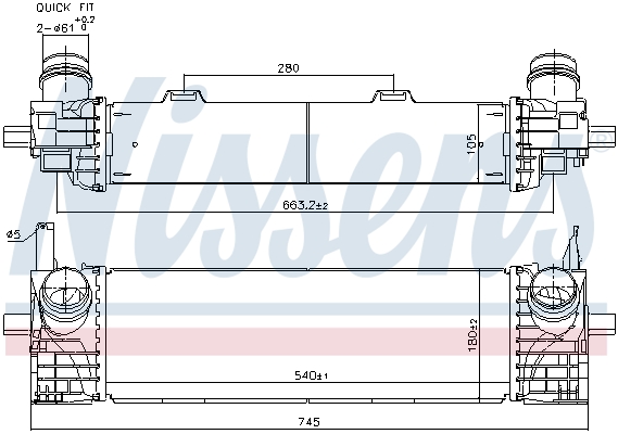 NISSENS Ladeluftkøler 961338 for BMW