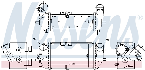 NISSENS Ladeluftkøler 961488 for KIA