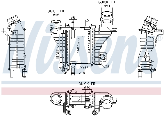NISSENS Ladeluftkøler 961321 for MERCEDES-BENZ NISSAN DACIA RENAULT