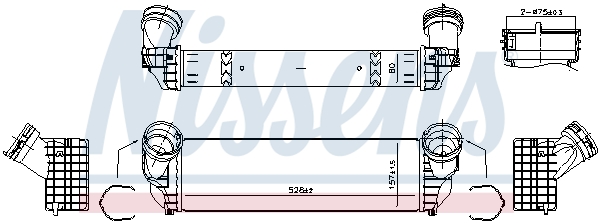 NISSENS Ladeluftkøler 961344 for BMW