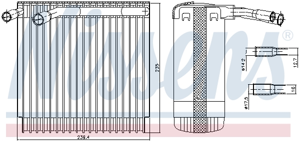 NISSENS Fordamper, klimaanlæg 92129 for VOLVO