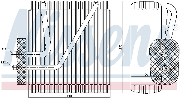 NISSENS Fordamper, klimaanlæg 92161 for VW