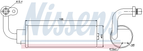 NISSENS Tørrer, klimaanlæg 95444 for NISSAN