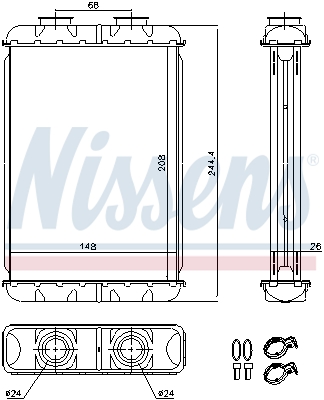 NISSENS Varmeelement, kabinevarme 70019 for LANCIA