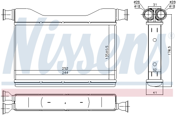 NISSENS Varmeelement, kabinevarme 70528 for BMW ROLLS-ROYCE FORCE