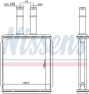 NISSENS Varmeelement, kabinevarme 73999 for SKODA