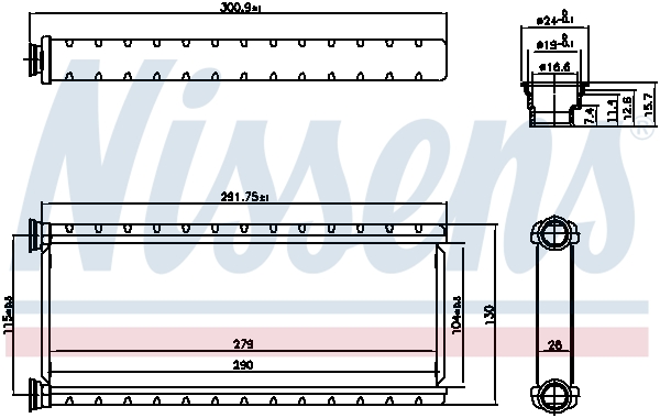 NISSENS Varmeelement, kabinevarme 707201 for VAUXHALL PEUGEOT DS TOYOTA