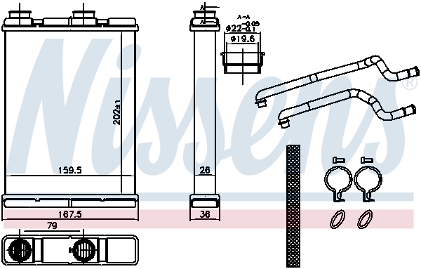 NISSENS Varmeelement, kabinevarme 707202 for NISSAN