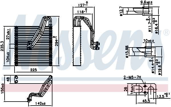 NISSENS Fordamper, klimaanlæg 92363 for MINI
