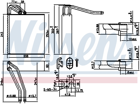 NISSENS Fordamper, klimaanlæg 92376 for MERCEDES-BENZ