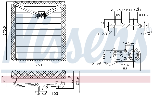 NISSENS Fordamper, klimaanlæg 92373 for MITSUBISHI