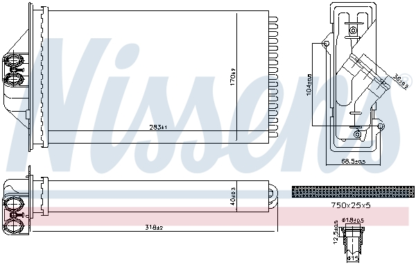 NISSENS Varmeelement, kabinevarme 707293 for CHRYSLER