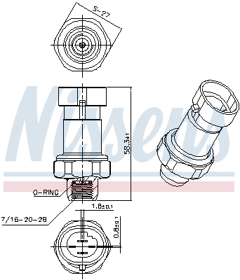 NISSENS Trykkontakt, klimaanlæg 301085 for RENAULT TRUCKS