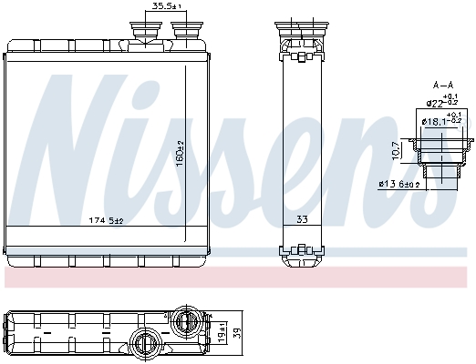 NISSENS Varmeelement, kabinevarme 707302 for SEAT