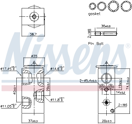 NISSENS Ekspansionsventil, klimaanlæg 999456 for VAUXHALL PEUGEOT DS TOYOTA