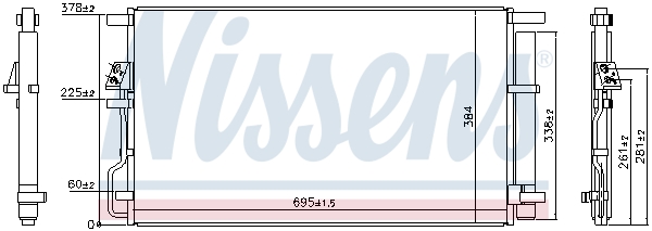NISSENS Kondensor, klimaanlæg 940820 for KIA
