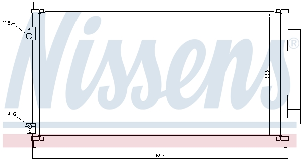 NISSENS Kondensor, klimaanlæg 940448 for HONDA