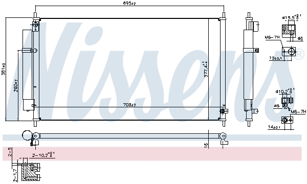 NISSENS Kondensor, klimaanlæg 940502 for HONDA