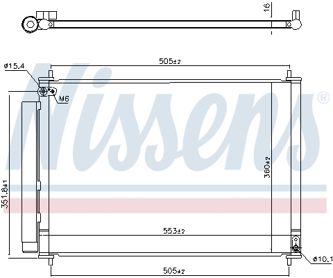 NISSENS Kondensor, klimaanlæg 940537 for HONDA