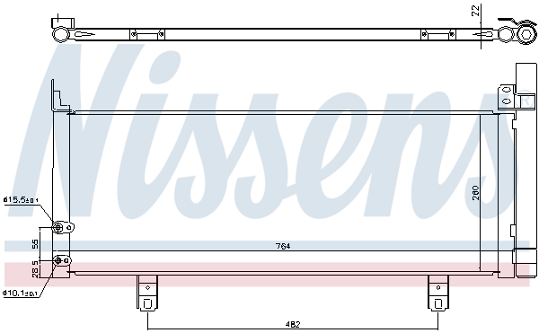 NISSENS Kondensor, klimaanlæg 940639 for TOYOTA