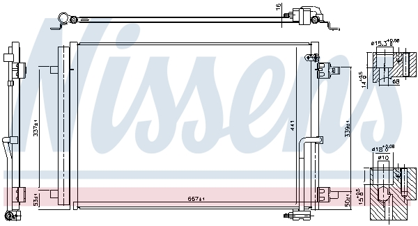 NISSENS Kondensor, klimaanlæg 941050 for AUDI