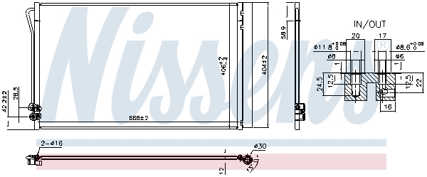 NISSENS Kondensor, klimaanlæg 941054 for MERCEDES-BENZ