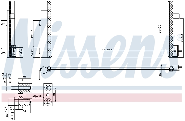 NISSENS Kondensor, klimaanlæg 941086 for CHEVROLET