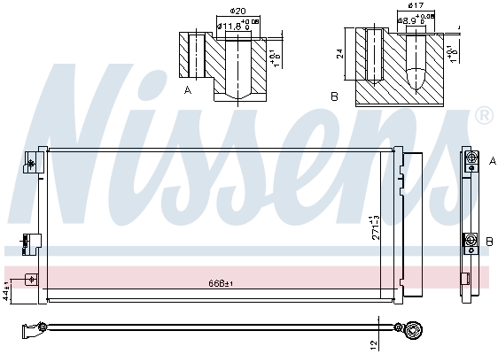 NISSENS Kondensor, klimaanlæg 940791 for VAUXHALL