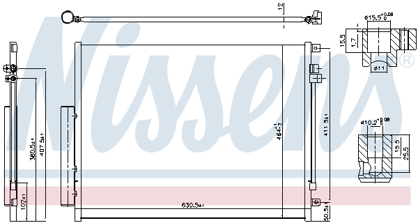 NISSENS Kondensor, klimaanlæg 941065 for ALFA ROMEO