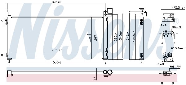 NISSENS Kondensor, klimaanlæg 941150 for LEXUS