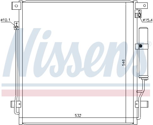 NISSENS Kondensor, klimaanlæg 941168 for MITSUBISHI