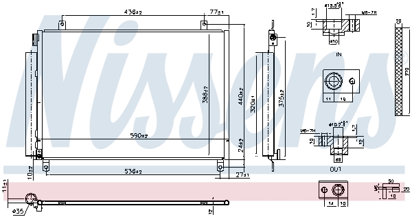NISSENS Kondensor, klimaanlæg 941171 for SUZUKI
