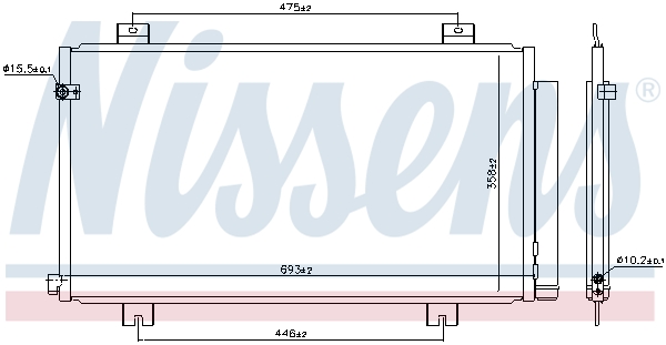 NISSENS Kondensor, klimaanlæg 941180 for HONDA