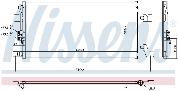 NISSENS Kondensor, klimaanlæg 940827 for AUDI VW