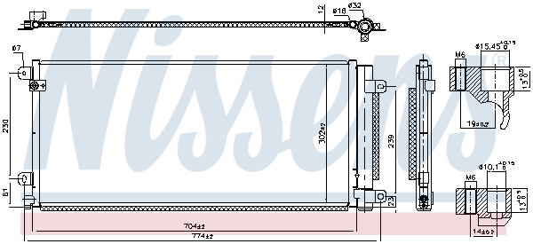 NISSENS Kondensor, klimaanlæg 941224 for HONDA