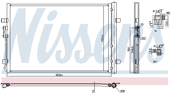 NISSENS Kondensor, klimaanlæg 941183 for VW