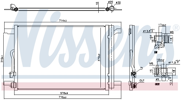 NISSENS Kondensor, klimaanlæg 940837 for HONDA
