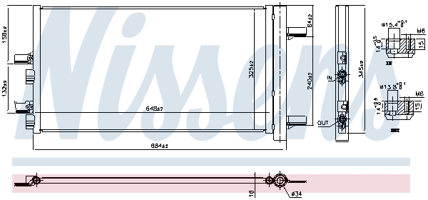 NISSENS Kondensor, klimaanlæg 941049 for BMW MINI