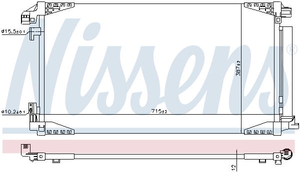 NISSENS Kondensor, klimaanlæg 941228 for TOYOTA