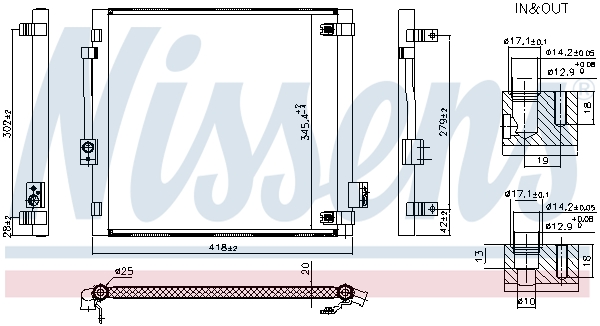 NISSENS Kondensor, klimaanlæg 940688 for TESLA