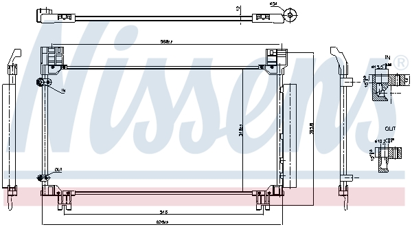NISSENS Kondensor, klimaanlæg 941277 for TOYOTA
