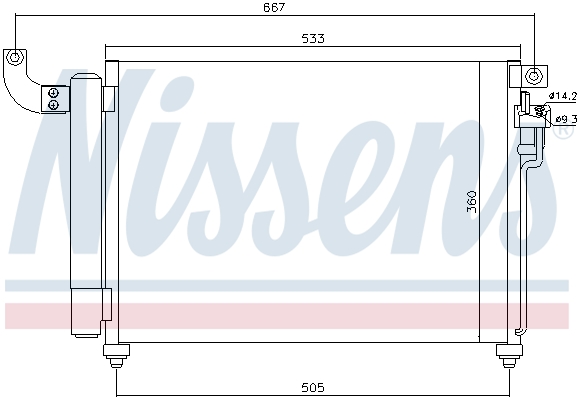 NISSENS Kondensor, klimaanlæg 940003 for KIA