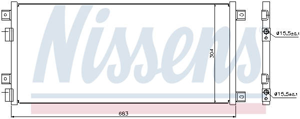 NISSENS Kondensor, klimaanlæg 940004 for IVECO