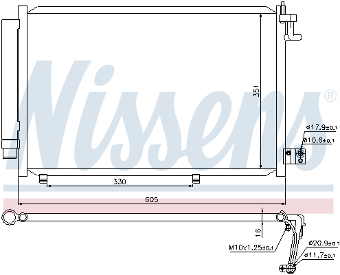 NISSENS Kondensor, klimaanlæg 940108 for FORD